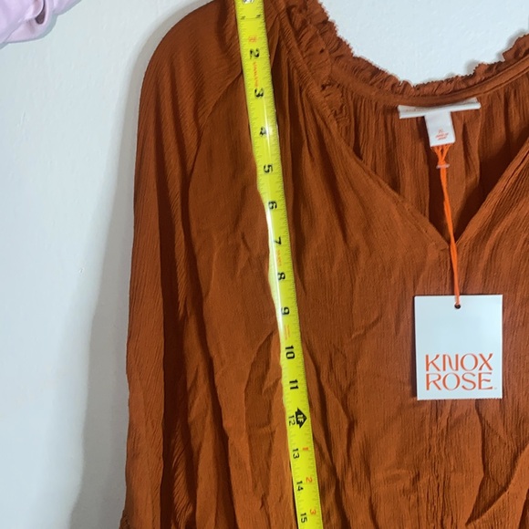 🪸NWT Women's Long Sleeve Lace Blouse - Knox Rose Honey Brown! - Picture 5 of 9